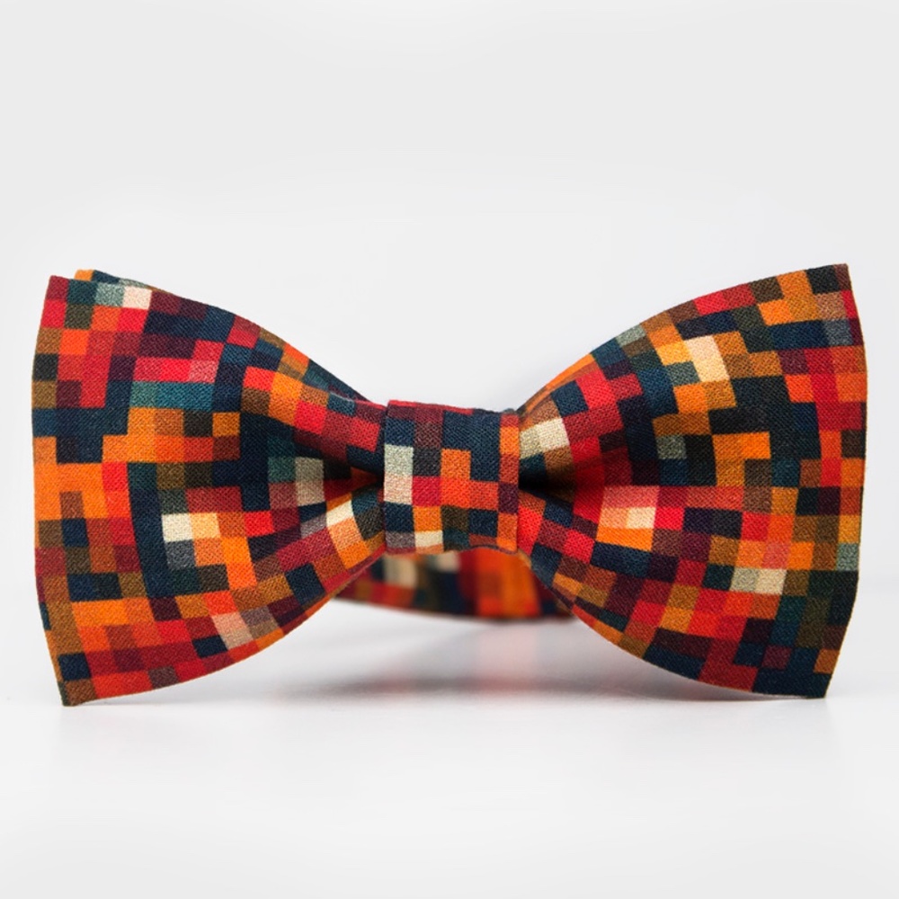 New Men Bow Tie Autum Pixel